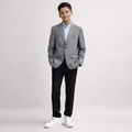 Nice Threads Boys Slim Fit Grey Sports Jacket