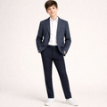 Nice Threads Boys Slim Fit Dark Blue Sports Jacket