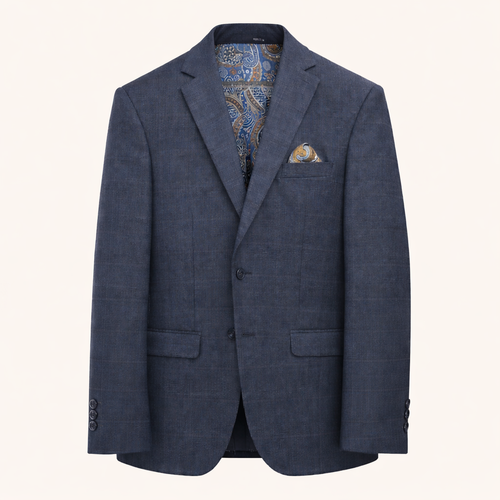 Nice Threads Boys Slim Fit Dark Blue Sports Jacket